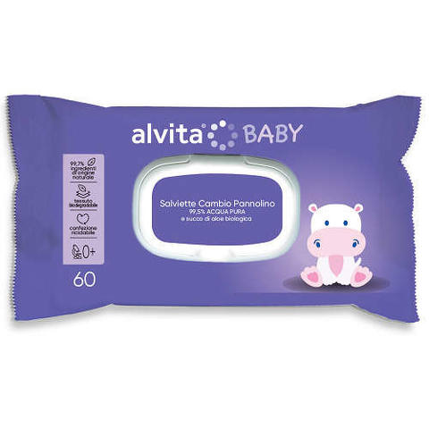 Alvita Baby - Salviette pure water 60 pezzi