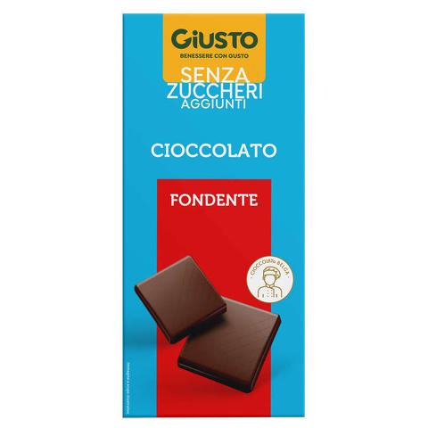 Giusto Senza Zucchero - Tavoletta cioccolato fondente 85 g