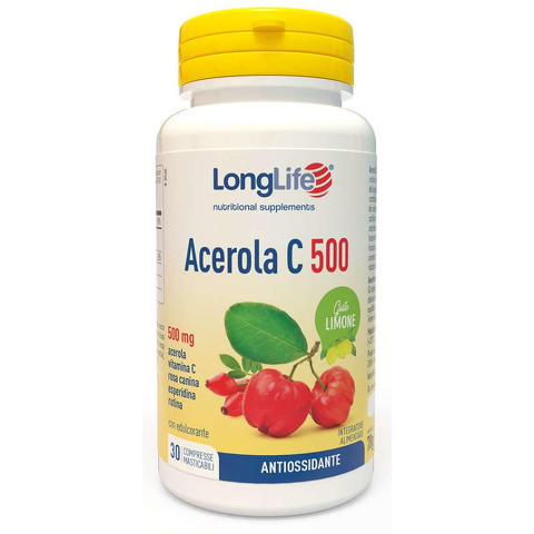Longlife acerola c500 limone 30 compresse