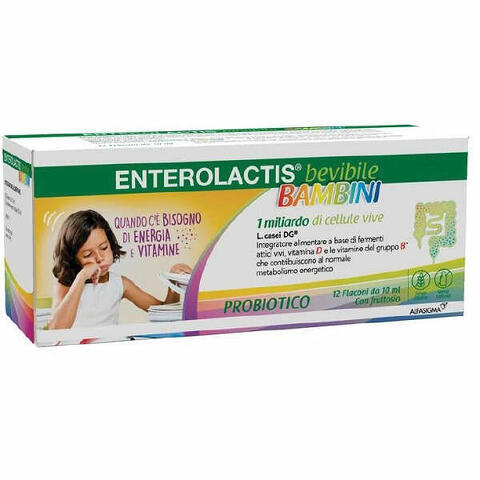 Enterolactis Bevibile Bambini 12 Flaconcini X 10ml