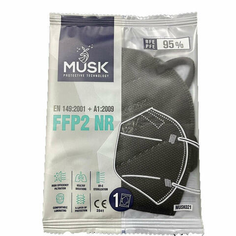 Musk Mascherina Ffp2 Musk021 Black 1 Pezzo
