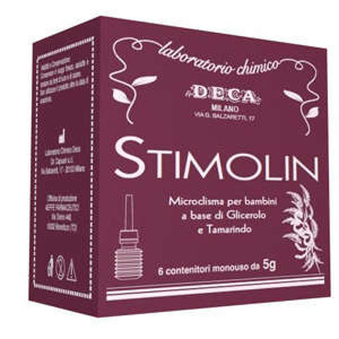 STIMOLIN 6 MICROCLISMI MONOUSO 5 G PER BAMBINI A BASE DI GLICEROLO E TAMARINDO