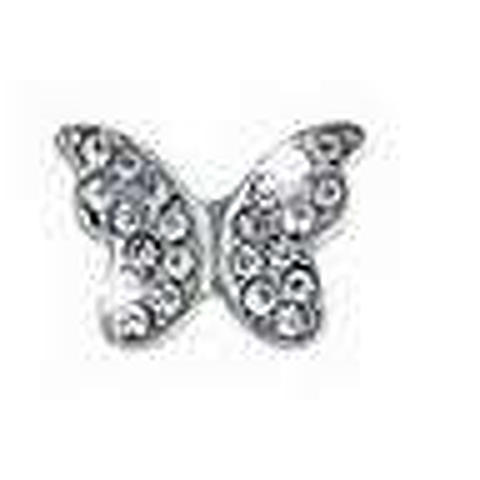 BJT979 ORECCHINI POST-FORATURA BUTTERFLY CRYSTALS 10MM