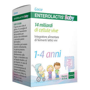  - ENTEROLACTIS BABY GOCCE 8 ML 1-4 ANNI 14 MILIARDI DI CELLULE VIVE